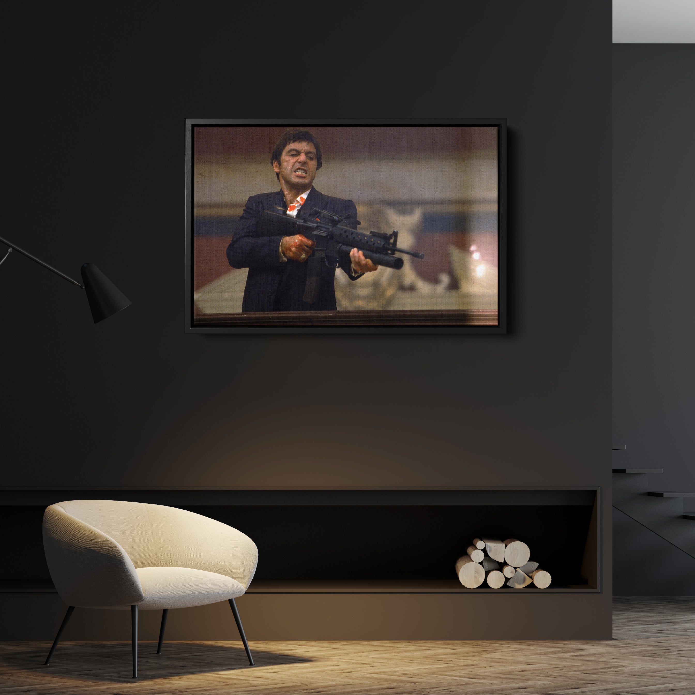 Scarface Tony Montana Canvas Wall Art – Classic Movie Man Cave Decor