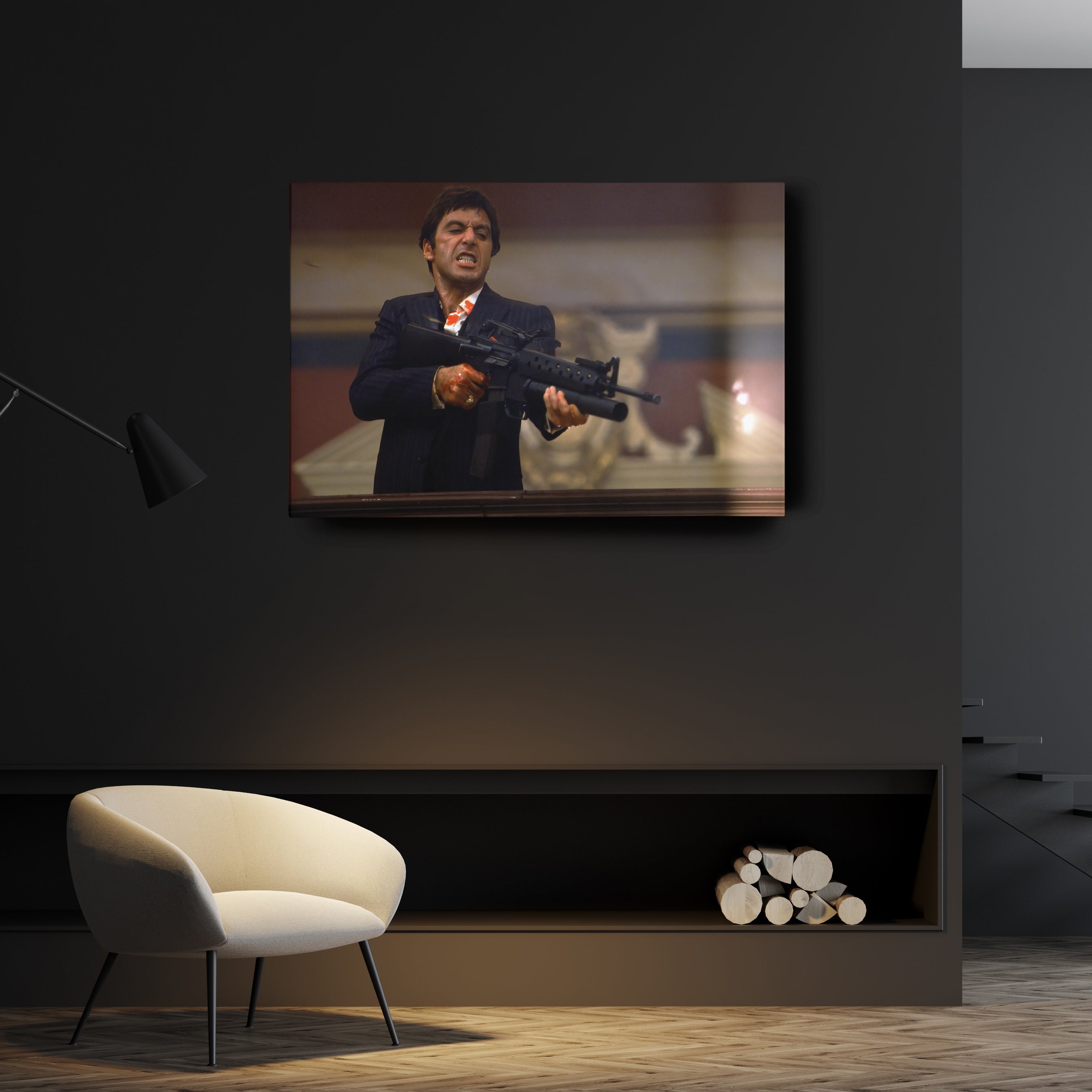 Scarface Tony Montana Canvas Wall Art – Classic Movie Man Cave Decor