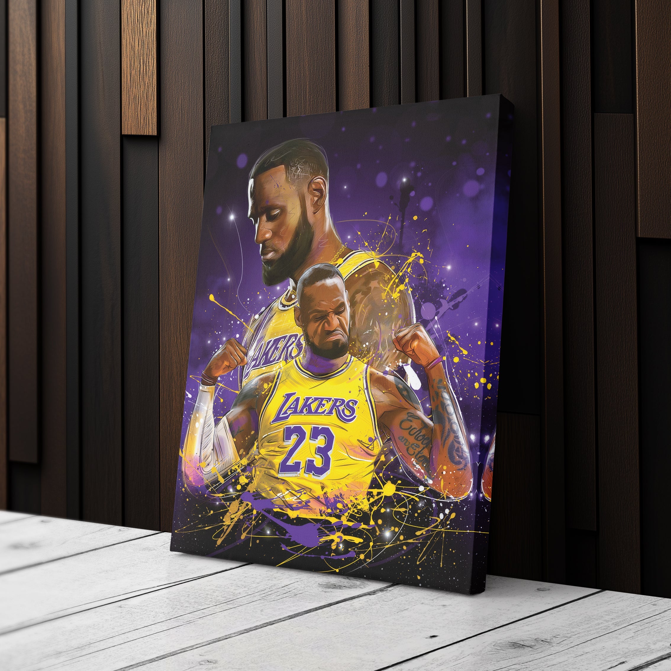 LeBron James Lakers Canvas Wall Art – NBA King Basketball Decor