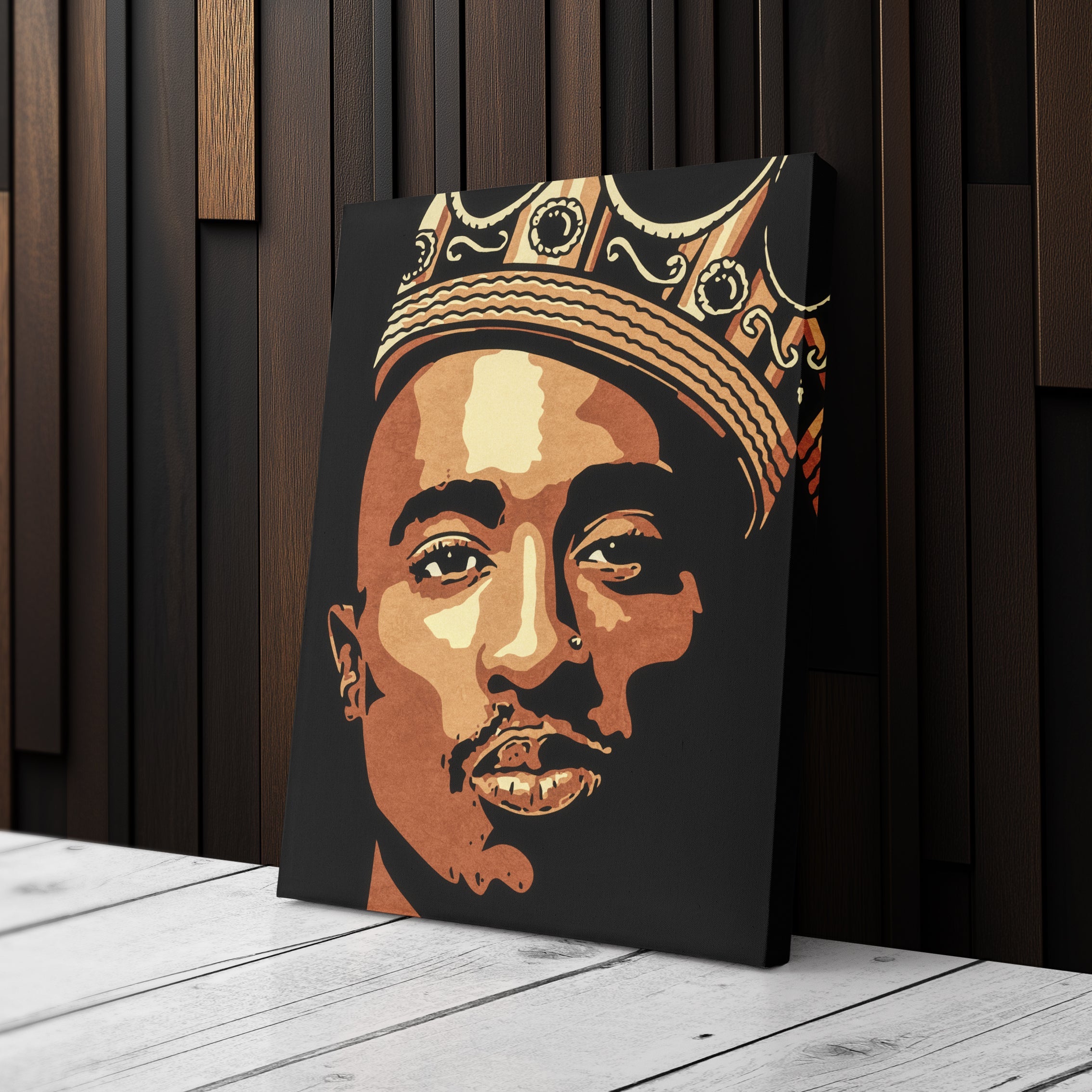 Tupac Canvas Wall Art – Iconic Rap Legend Music Home Decor Print