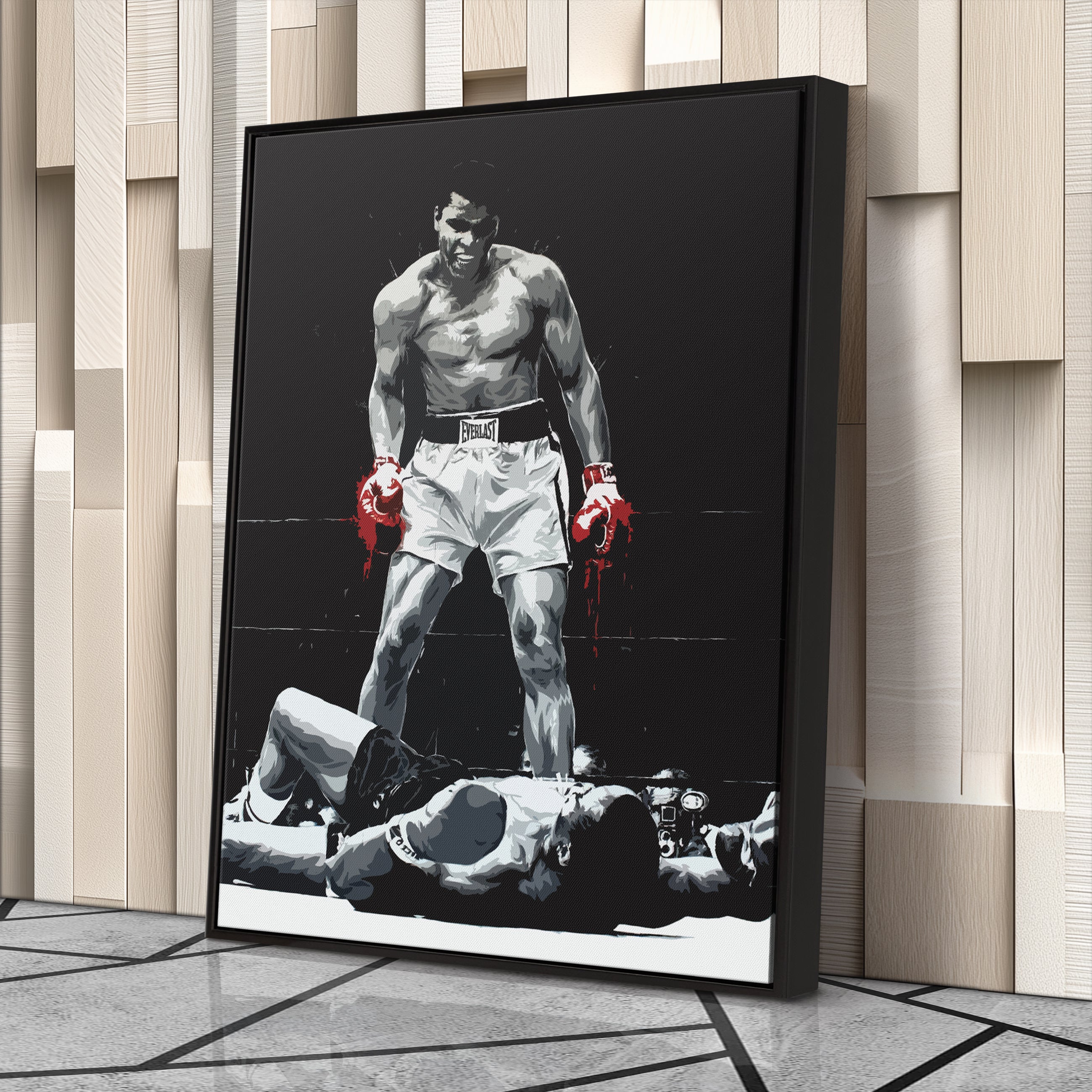 Muhammad Ali Canvas Wall Art – The Greatest Boxing Illustration Decor