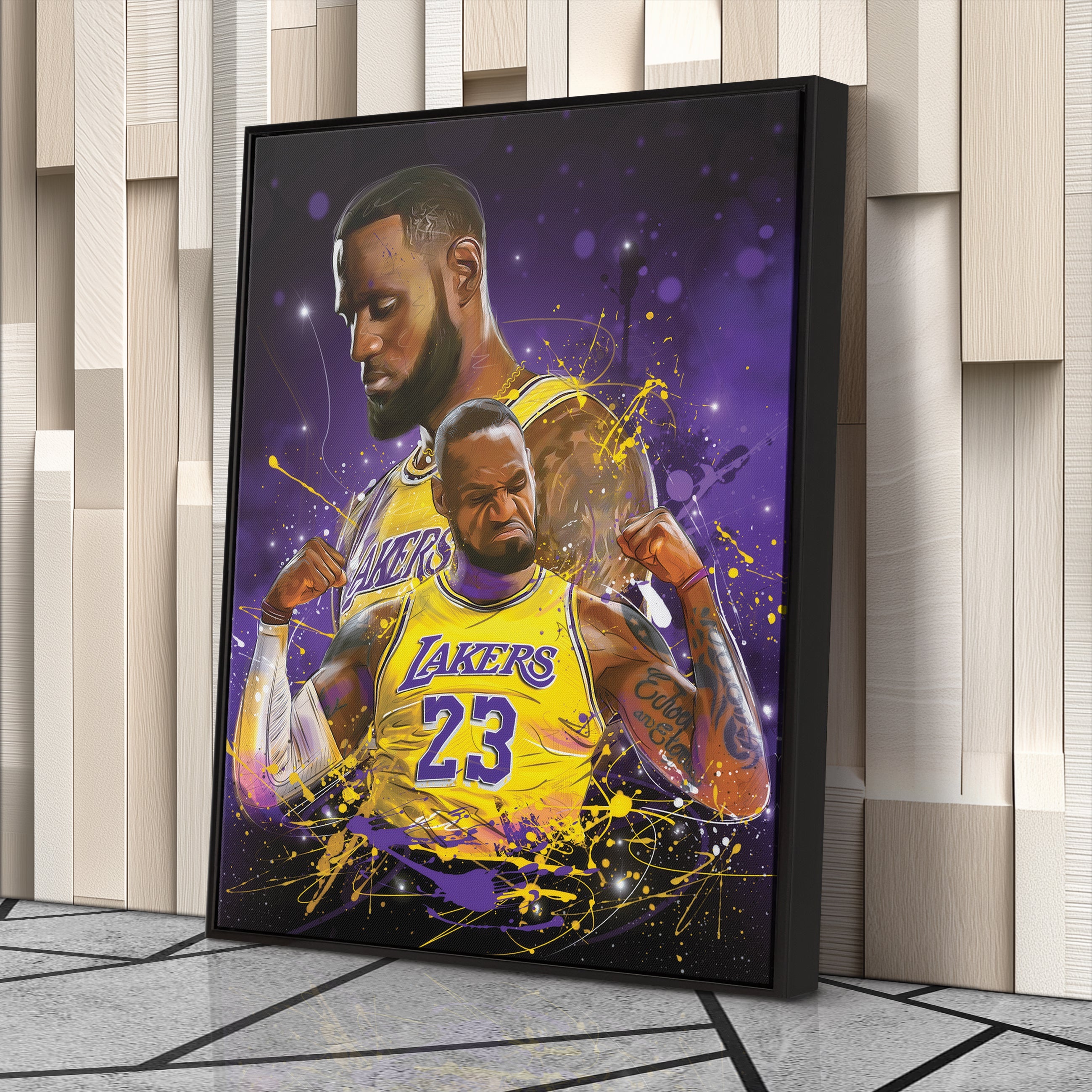 LeBron James Lakers Canvas Wall Art – NBA King Basketball Decor