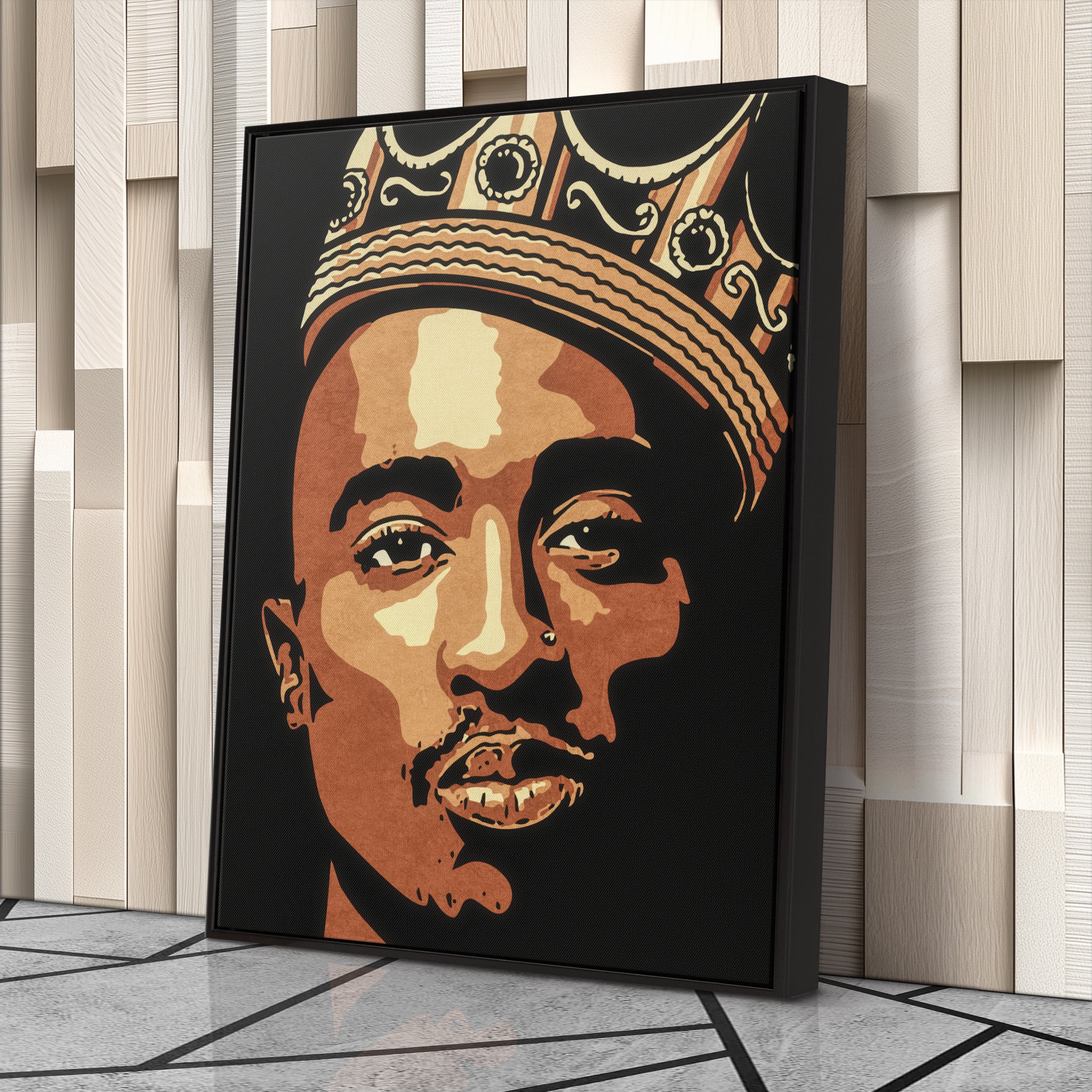 Tupac Canvas Wall Art – Iconic Rap Legend Music Home Decor Print