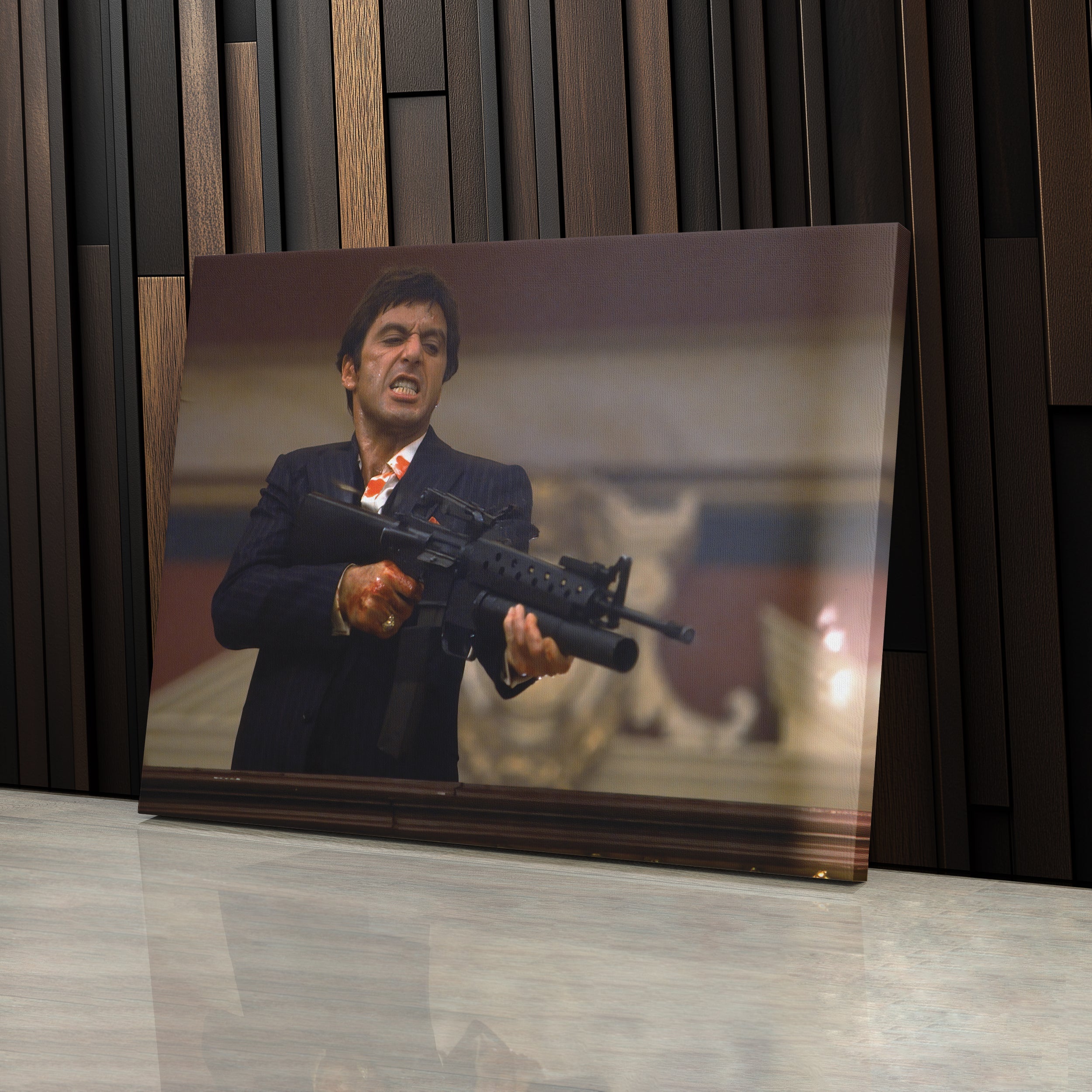 Scarface Tony Montana Canvas Wall Art – Classic Movie Man Cave Decor