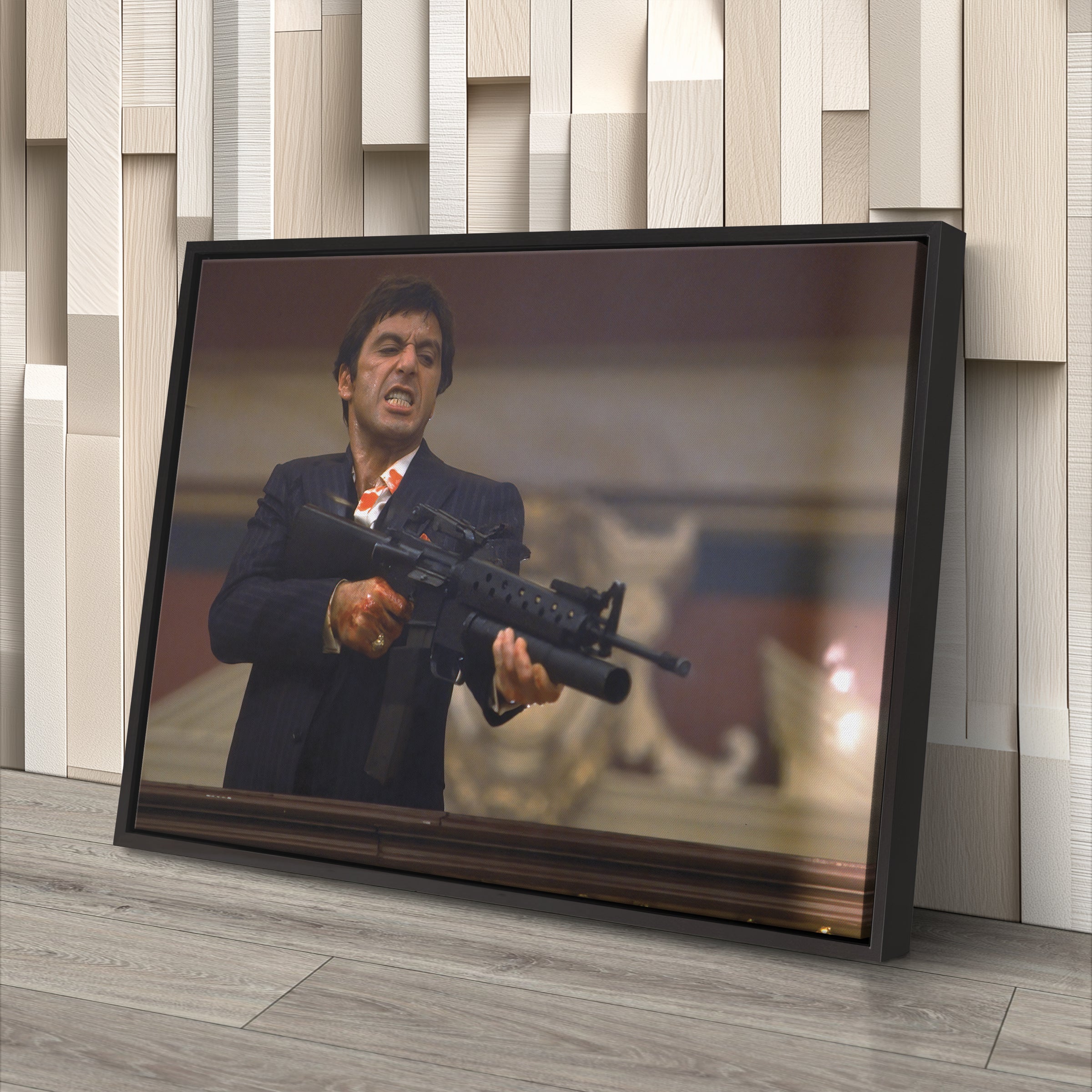 Scarface Tony Montana Canvas Wall Art – Classic Movie Man Cave Decor
