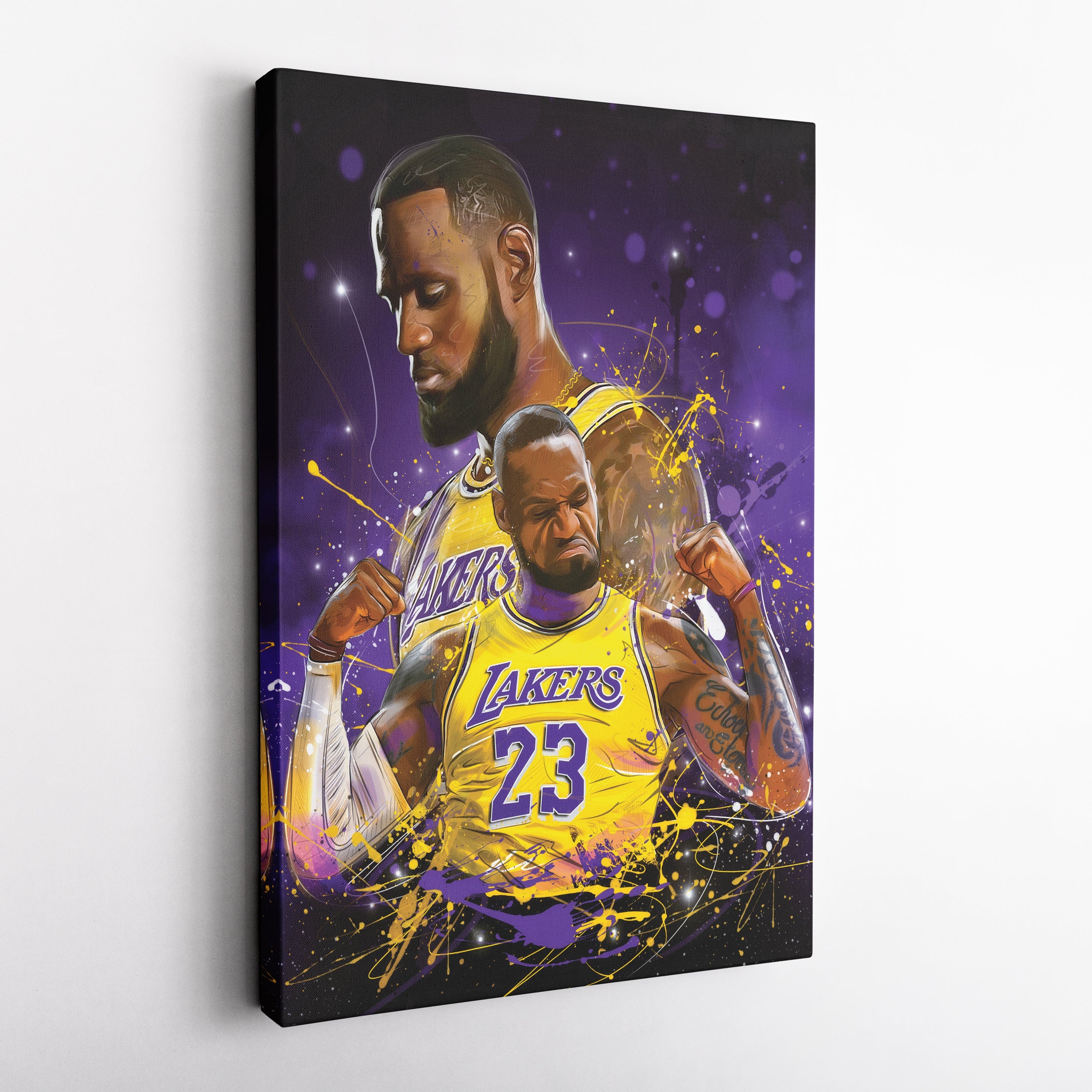 LeBron James Lakers Canvas Wall Art – NBA King Basketball Decor