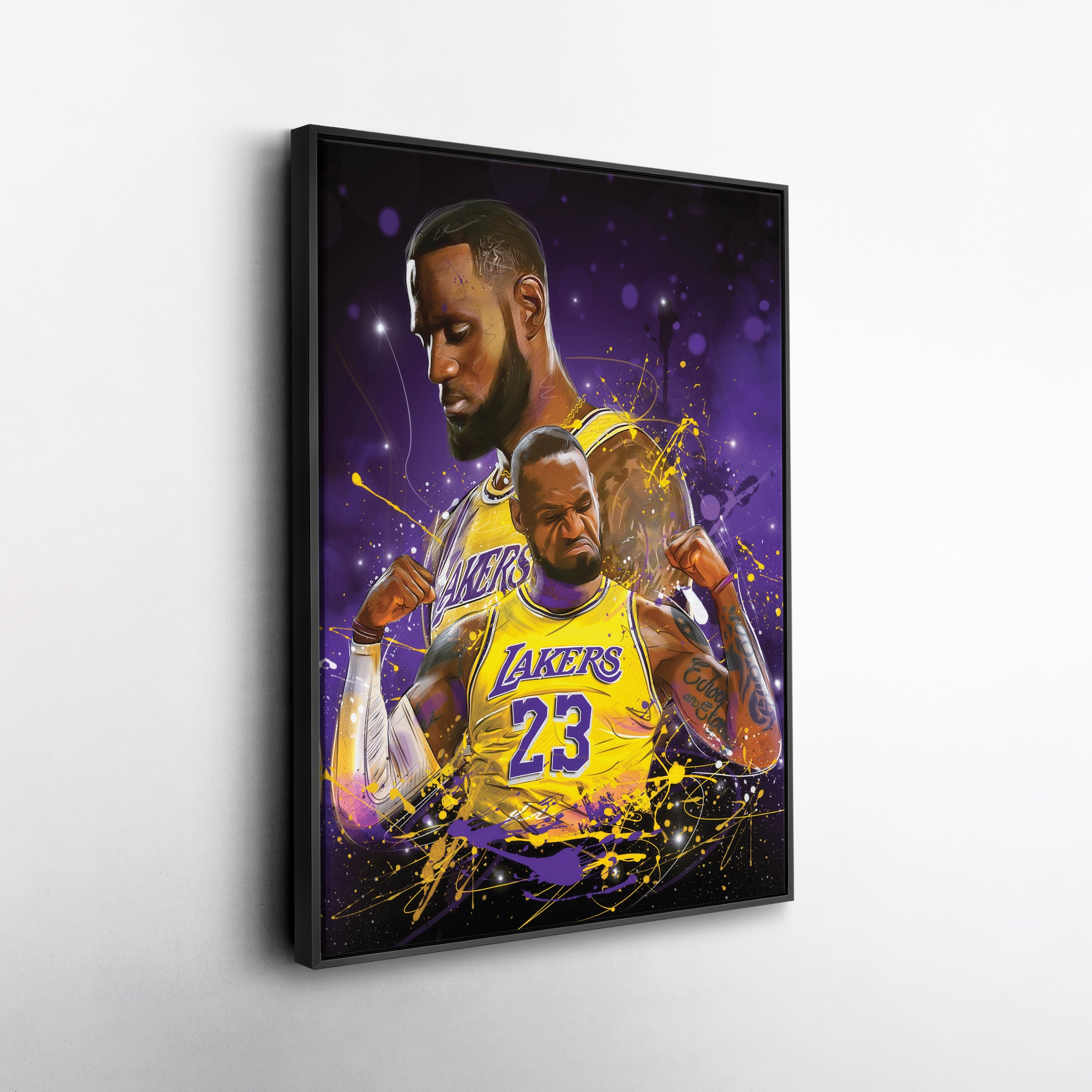 LeBron James Lakers Canvas Wall Art – NBA King Basketball Decor