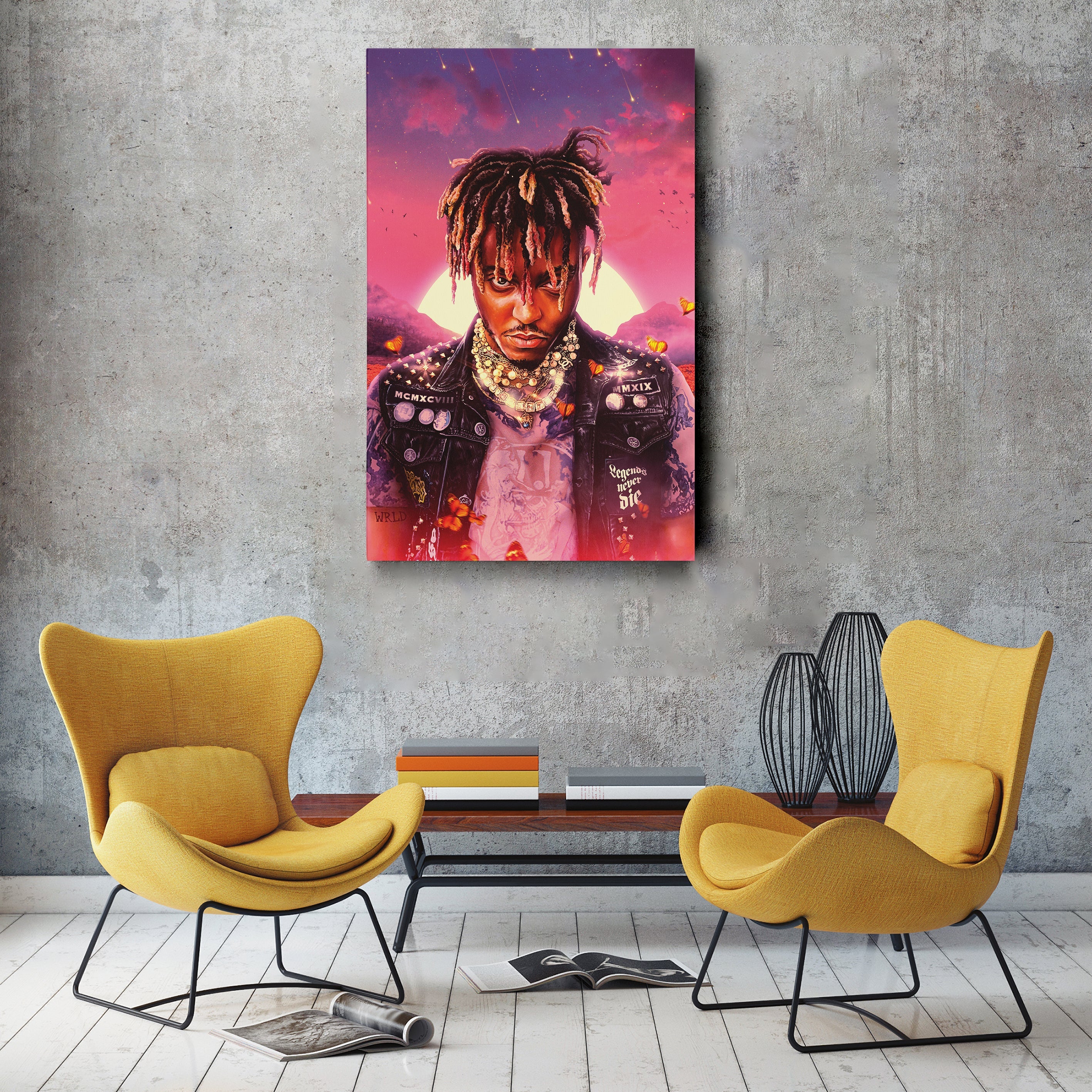 Juice WRLD Canvas Wall Art – Rap Icon Music Legend Home Decor Print