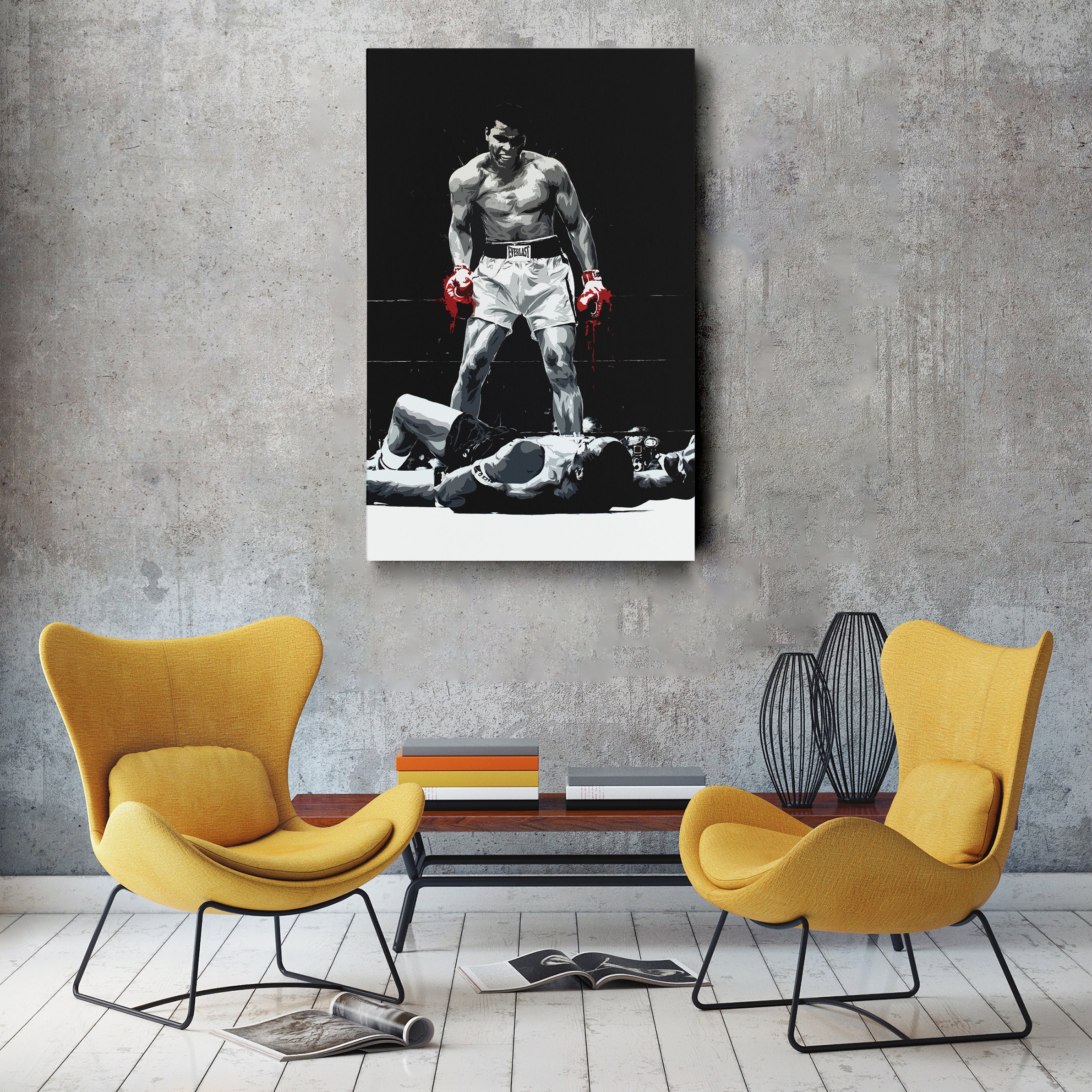 Muhammad Ali Canvas Wall Art – The Greatest Boxing Illustration Decor