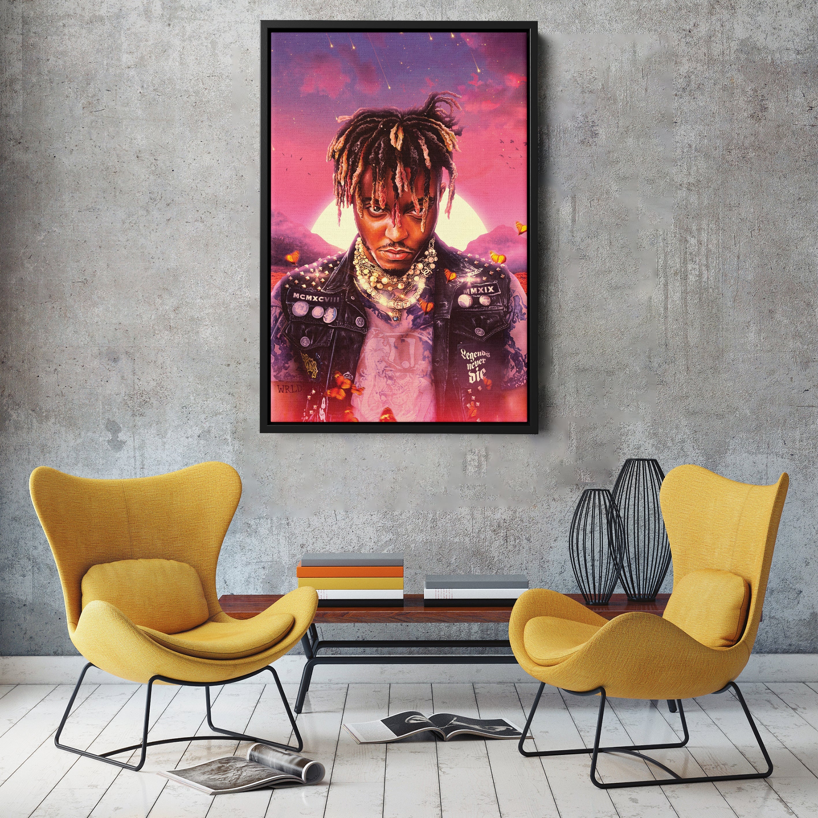 Juice WRLD Canvas Wall Art – Rap Icon Music Legend Home Decor Print