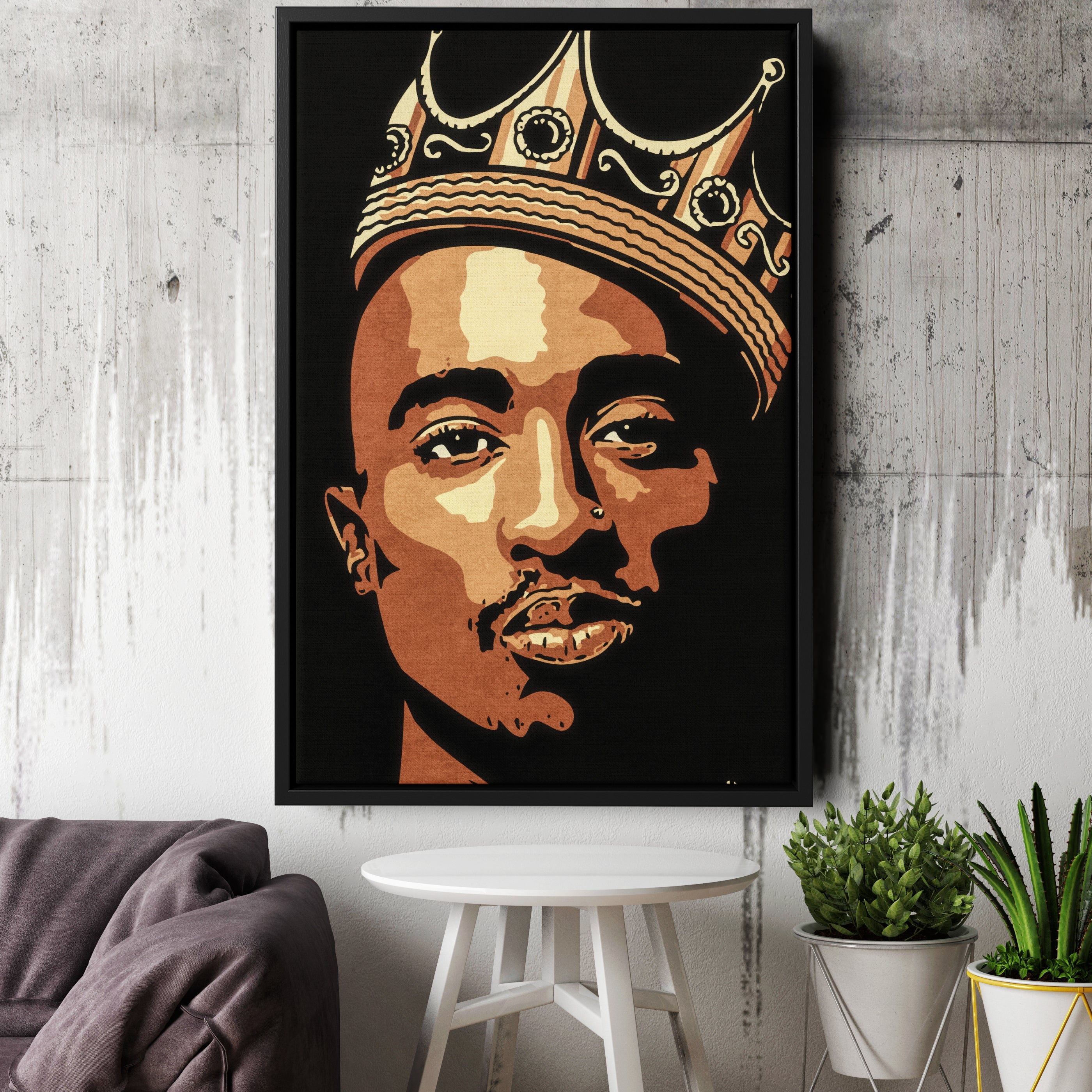 Tupac Canvas Wall Art – Iconic Rap Legend Music Home Decor Print