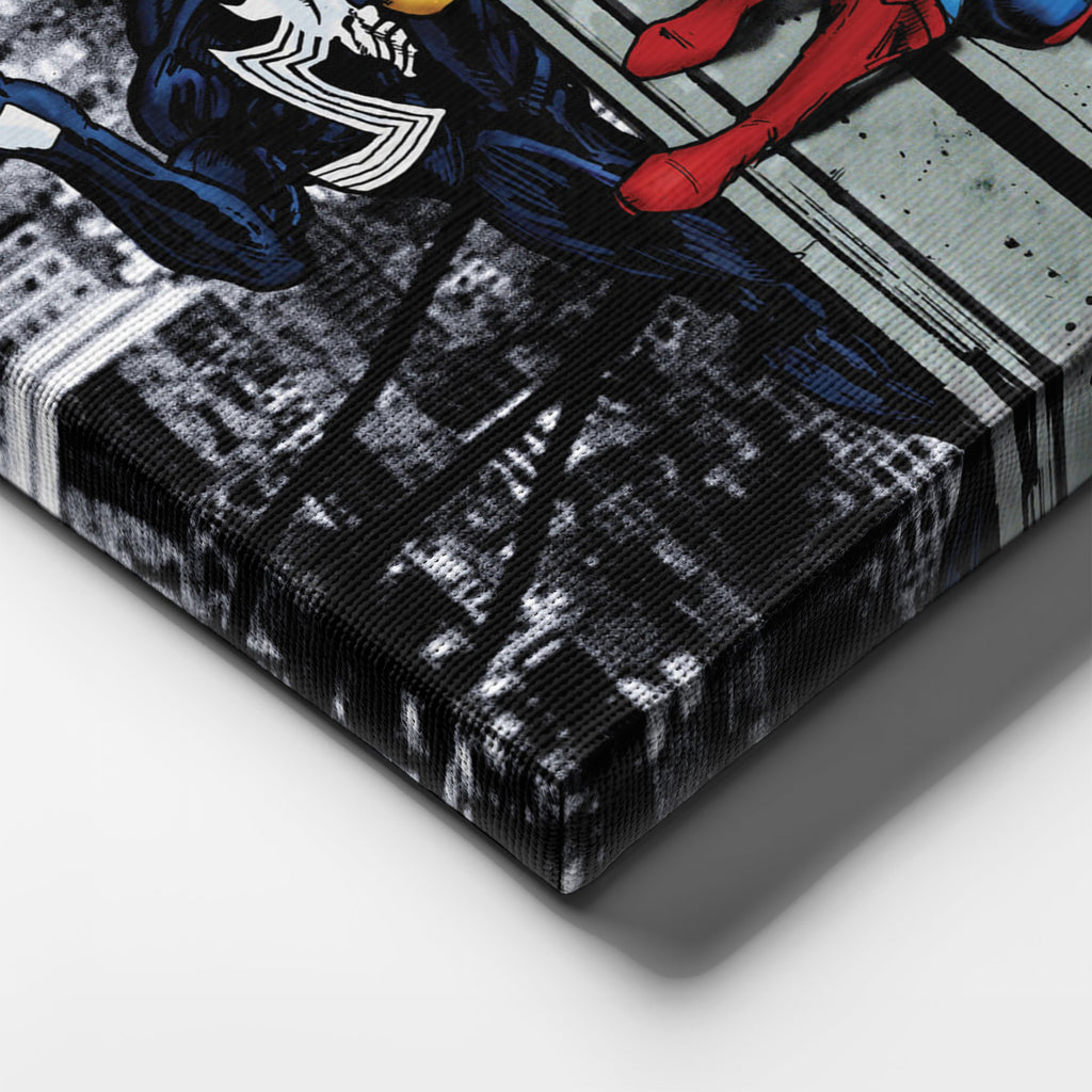 Superheroes Skyscraper Canvas Wall Art – Marvel & DC Kids Room Decor