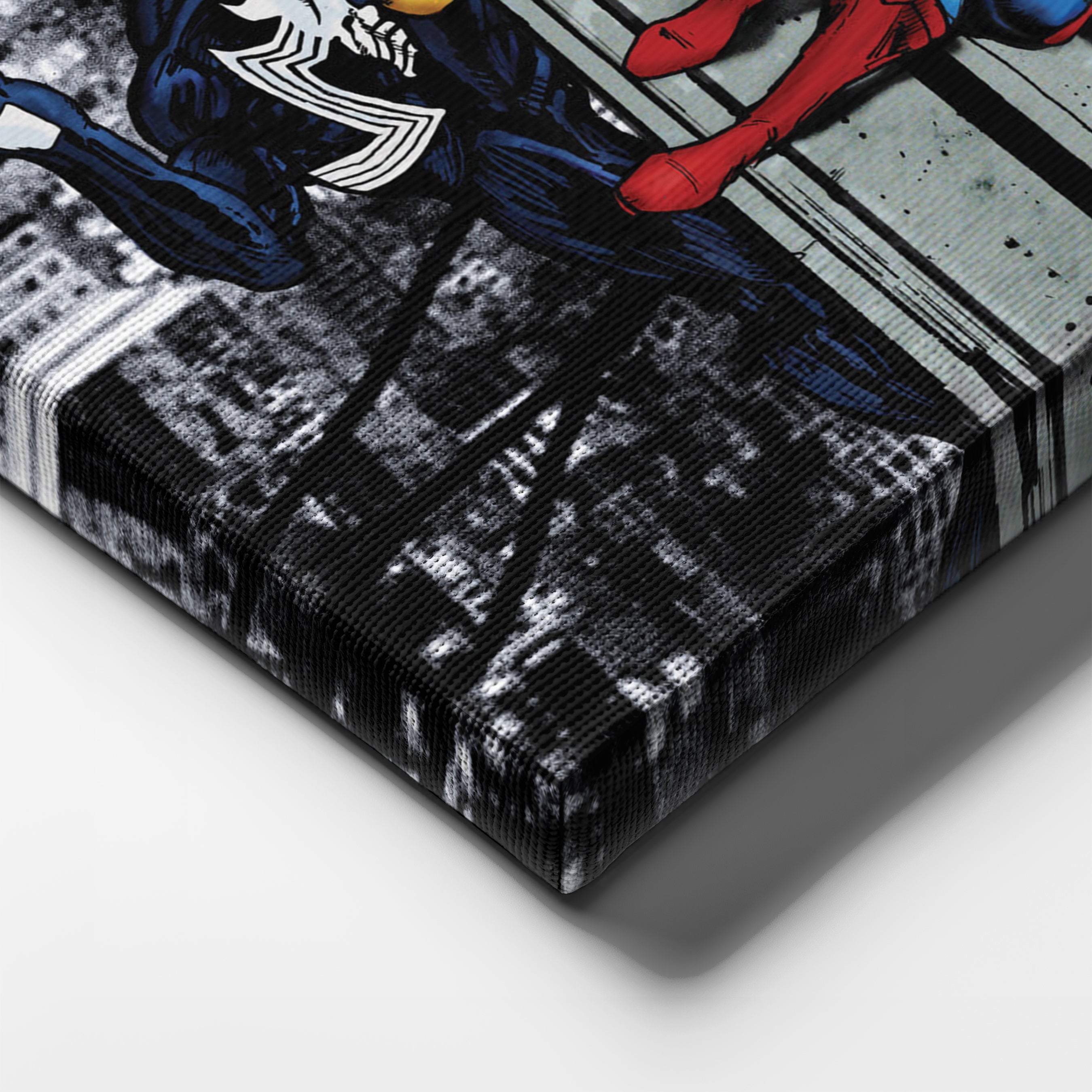 Superheroes Skyscraper Canvas Wall Art – Marvel & DC Kids Room Decor